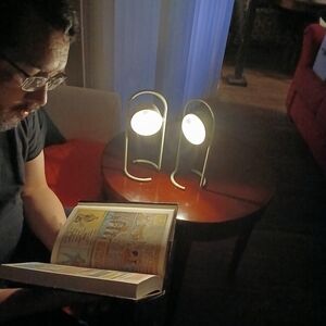 Ikea Table Lamp Green 11" 2 pcs Battery AAA New